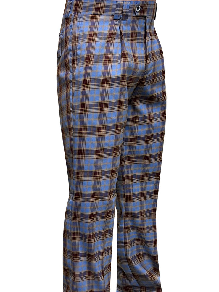 SKYLINE PLAID WIDE LEG DRESS PANTS