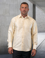 FANCY REGULAR FIT IVORY DRESS SHIRT