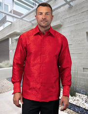 FANCY REGULAR FIT RED DRESS SHIRT