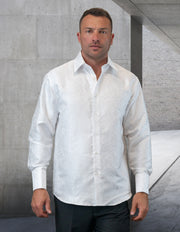 FANCY REGULAR FIT WHITE DRESS SHIRT