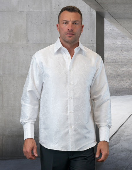 FANCY REGULAR FIT WHITE DRESS SHIRT