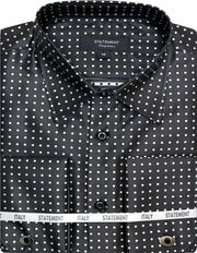 FANCY WOVEN BLACK DOT DRESS SHIRT