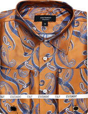 FANCY WOVEN COPPER PAISLEY DRESS SHIRT