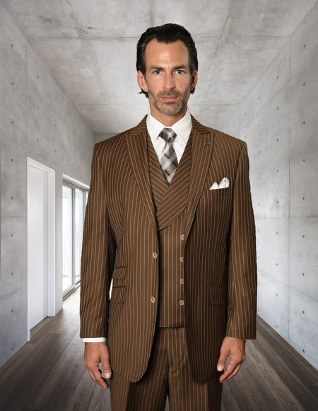 ZARELLI 3 PC BRONZE REGULAR FIT SUIT