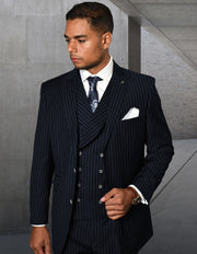 ZARELLI 3 PC NAVY REGULAR FIT SUIT