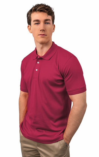 CLEOCOTTON BURGUNDY POLO SHIRT