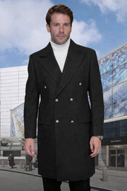 BLACK MODERN FIT WOOL & CASHMERE JACKET W/ REMOVABLE FUR