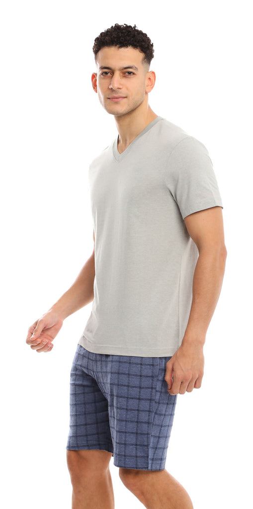 MEN’S GREY COMBO PJ SET – Bachrach