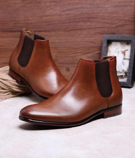 BROOKLYN BROWN MEN’S LEATHER CHELSEA BOOT