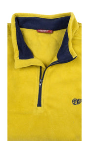 MICRO FLEECE YELLOW ZIP SWEATER