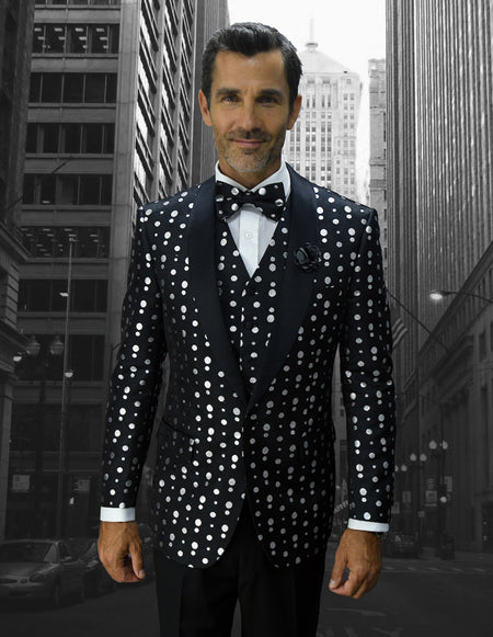 BELAGIO XIII BLACK TAILORED FIT 3 PC TUXEDO