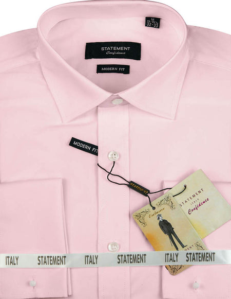 MODERN FIT PINK DRESS SHIRT WITH FRENCH CUFF