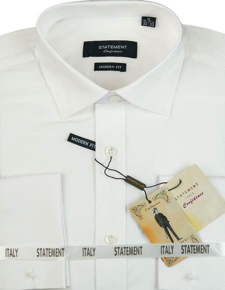 MODERN FIT WHITE DRESS SHIRT WITH FRENCH CUFF