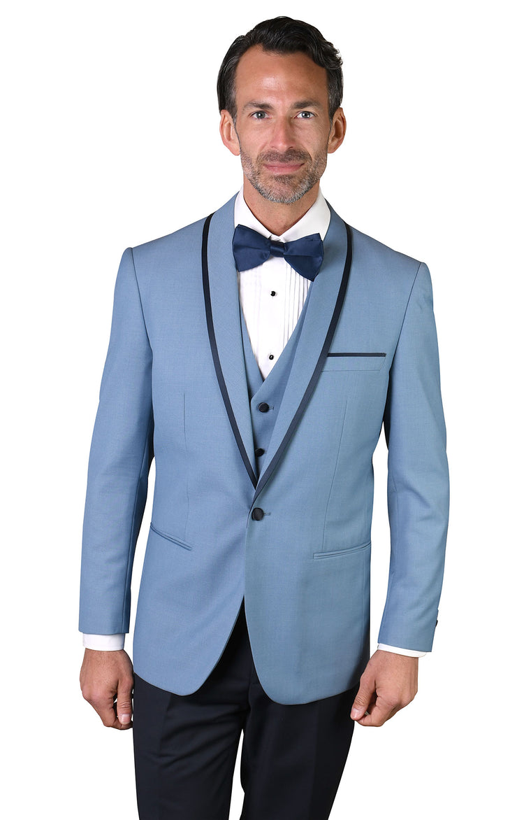 JULES STEEL BLUE TAILORED FIT TUXEDO