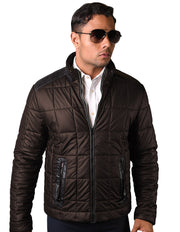 BROWN QUILTED JACKET