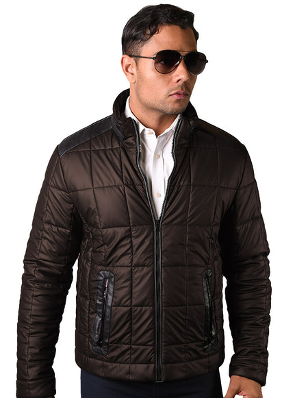 BROWN QUILTED JACKET