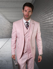 LANZO PINK TAILORED FIT 3 PC SUIT