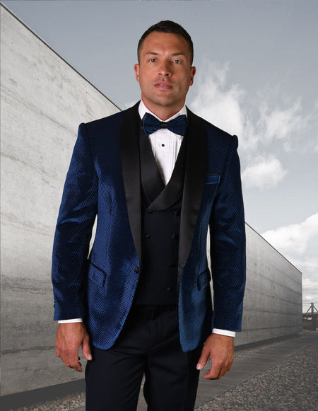 NORRIS NAVY VELVET TAILORED FIT TUXEDO