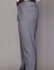 CHARCOAL REGULAR FIT PLEATED PANTS
