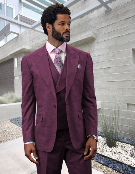 RIMA MAUVE DOUBLE BREASTED 3 PC SUIT