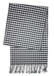 BLACK & WHITE CHECKERED SCARF
