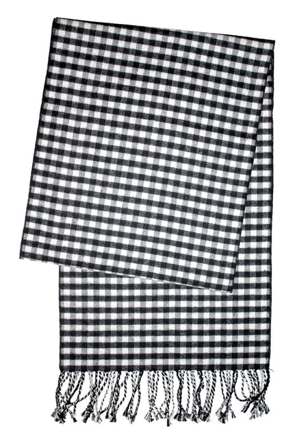 BLACK & WHITE CHECKERED SCARF