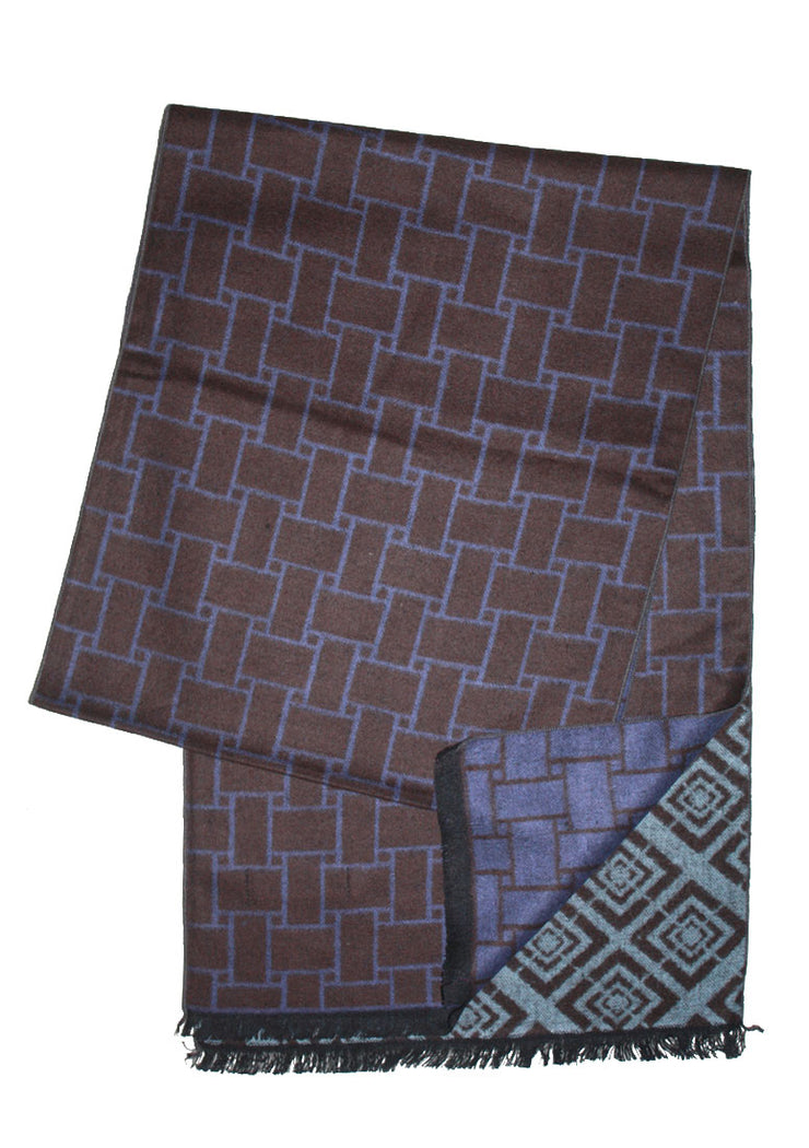 BURGUNDY PLAID SCARF