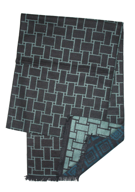 GREEN SQUARE PATTERN SCARF