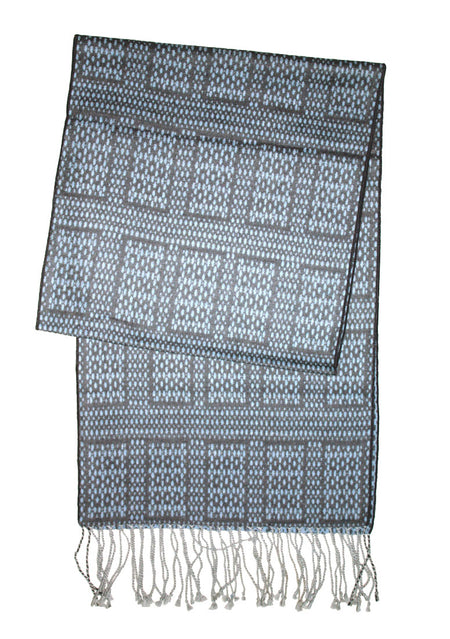 LIGHT BLUE & GRAY SCARF