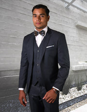 STEPHENS H. CHARCOAL 3 PC TAILORED FIT SUIT