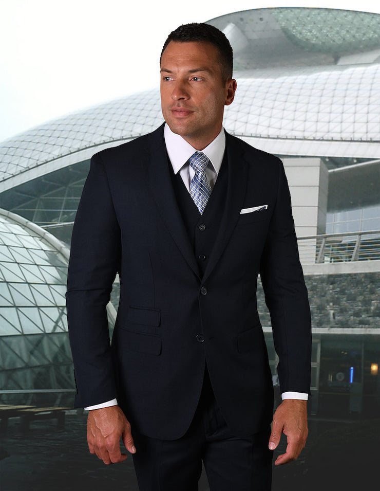 STEPHENS NAVY 3 PC TAILORED FIT SUIT