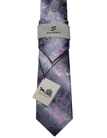 LAVENDER PAISLEY 2 PC TIE & HANKIE SET