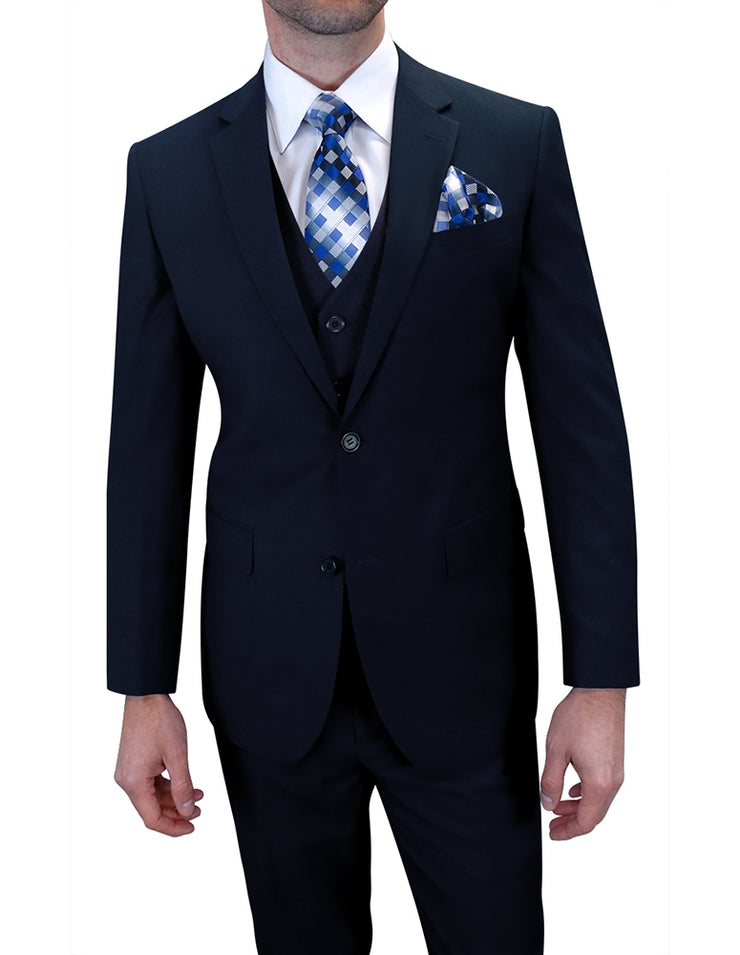 NAVY TAILORED FIT 3 PC SUIT