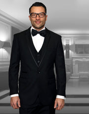 VAN BLACK 3 PC MODERN FIT TUXEDO