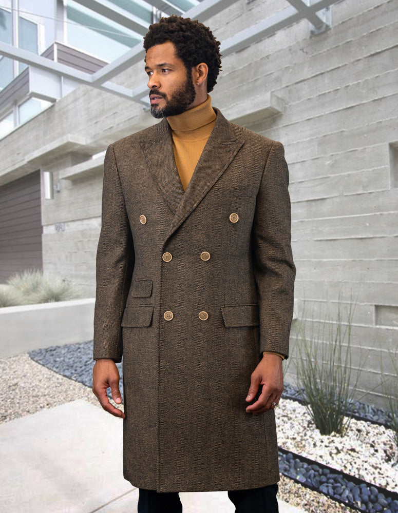 Double breasted sale tan coat