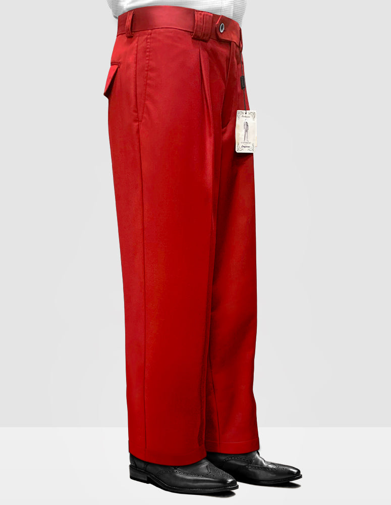 RED WIDE LEG DRESS PANTS – Bachrach