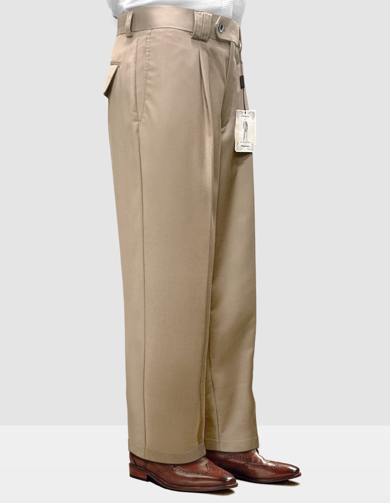 TAN WIDE LEG DRESS PANTS Bachrach TAN WIDE LEG DRESS PANTS Bachrach