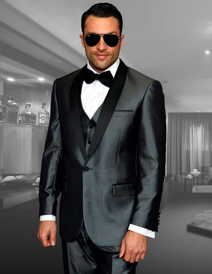 WYNN CHARCOAL 3 PC TAILORED FIT TUXEDO